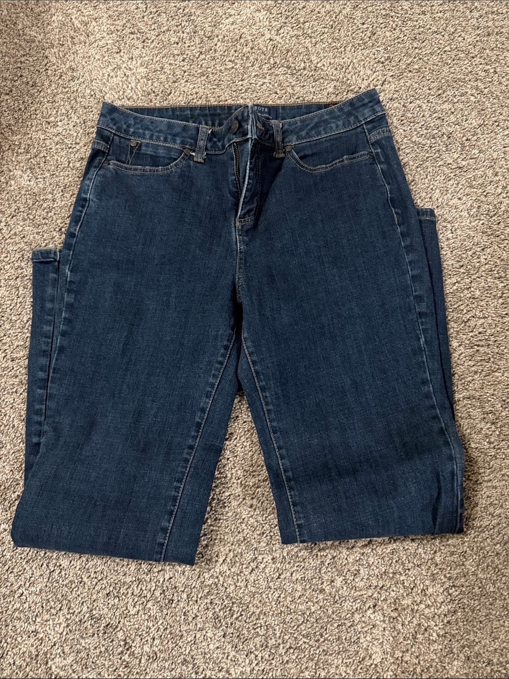 Talbots Simply Flattering 5 Pocket Jeans in Dark Blue Denim